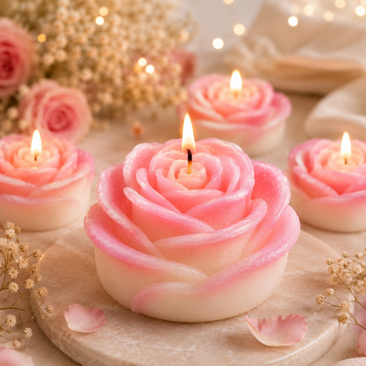 Blush Bloom Rose Candle