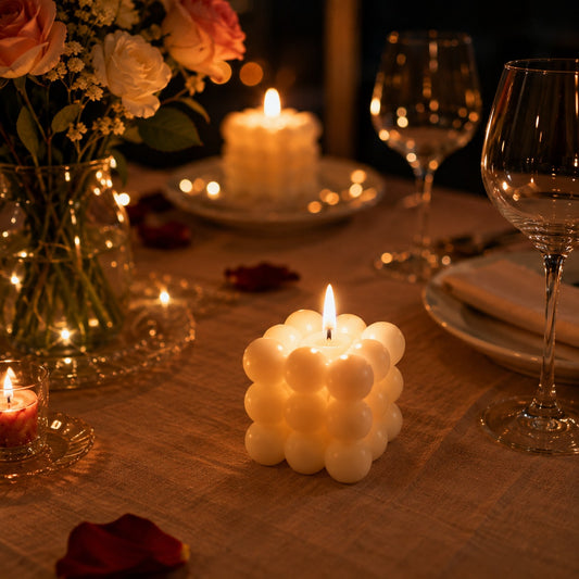 Aesthetic Bubble Cube Scented Candle