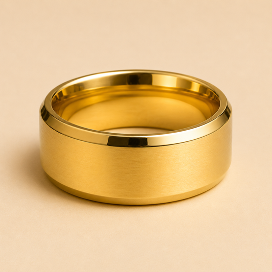 Men - 18K Gold Plated Luxe Aura Band Ring