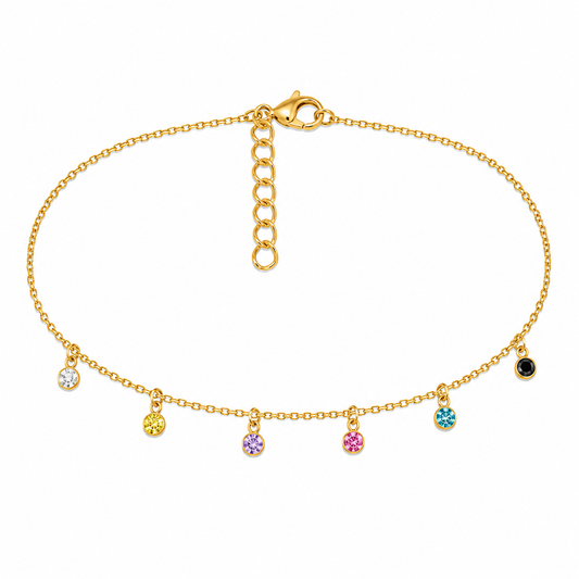 Gold Plated Radiance Charm Anklet