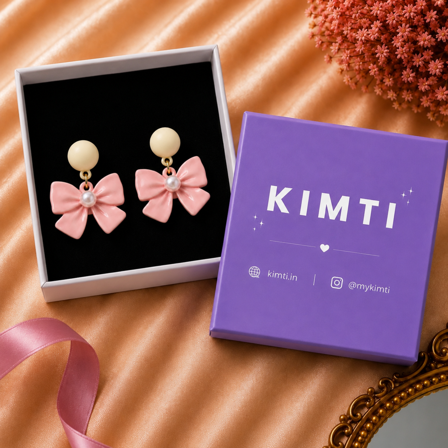 Bow Shaped Drop Earrings