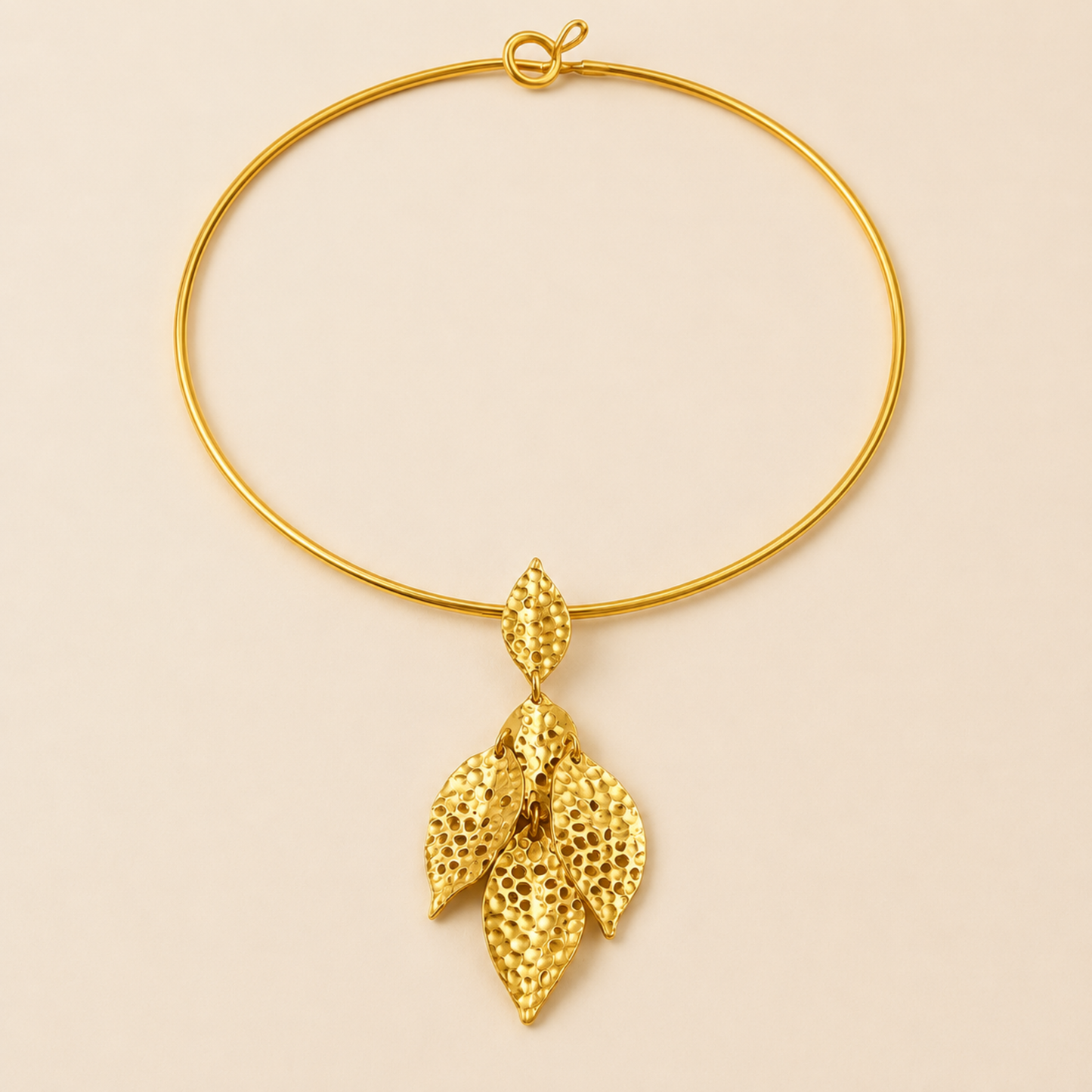 Aurora Leaf Pendant Choker
