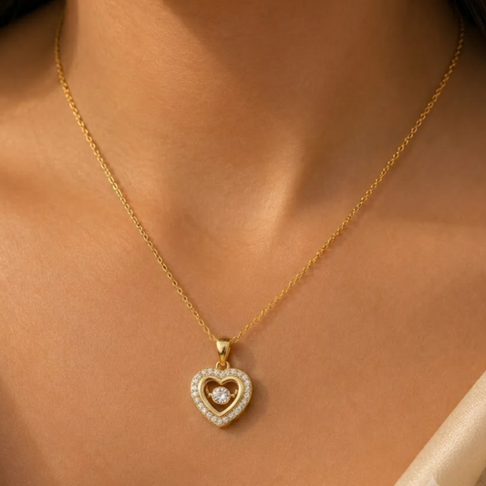 Crystal Heart Glow Necklace