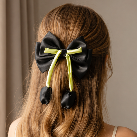 Handmade Tulip Bow Hair Clip for Girls