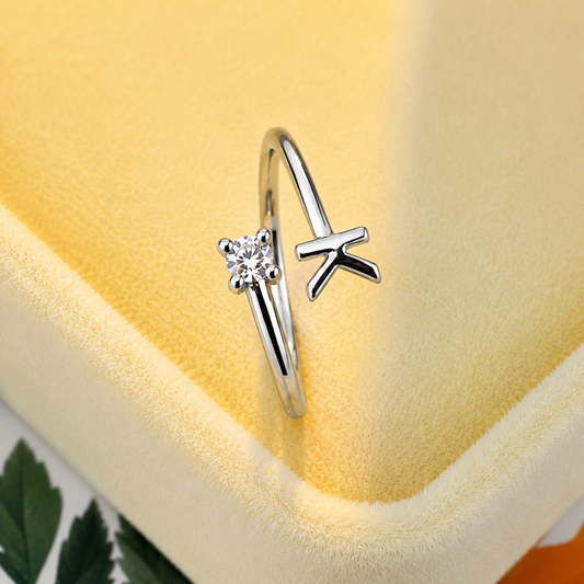Crystal Crown K Ring