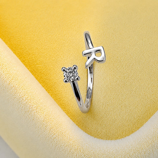 Premium R Monogram Adjustable Ring