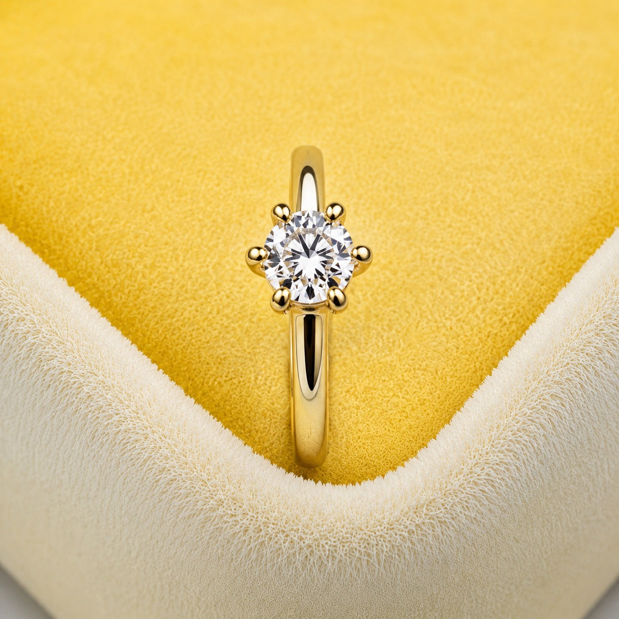 Premium Gold Crystal Adjustable Ring