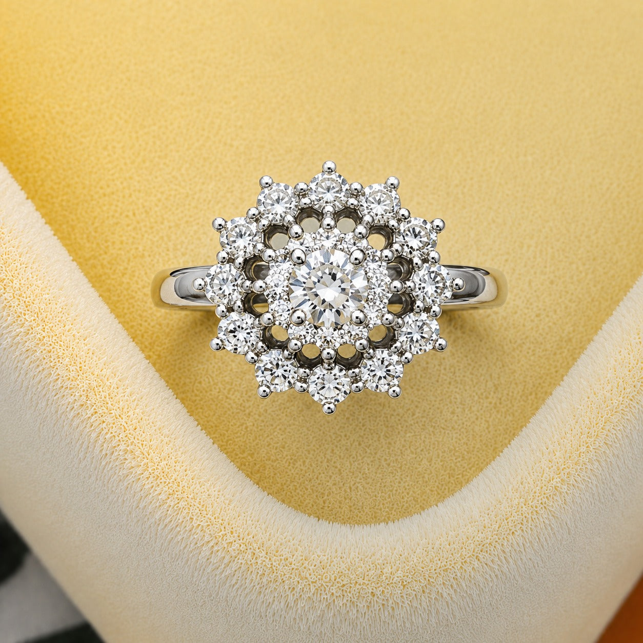 Sparkling Vintage Blossom Ring