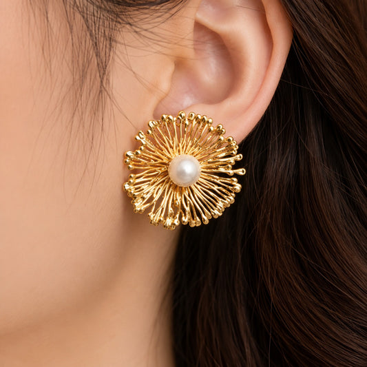 18K Gold Plated Anti-Tarnish Pearl Earrings