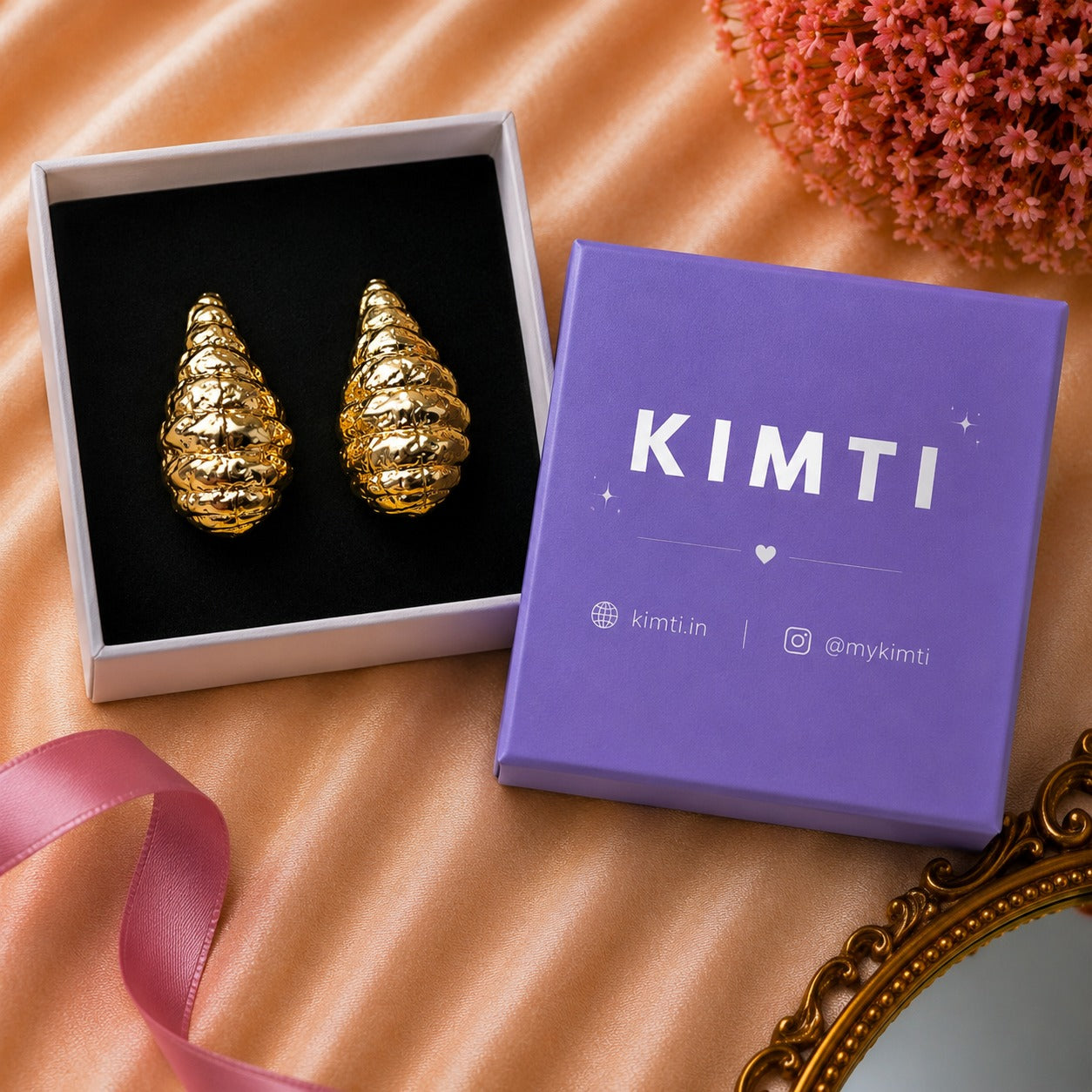 18K Gold Plated Conch Shell Earrings