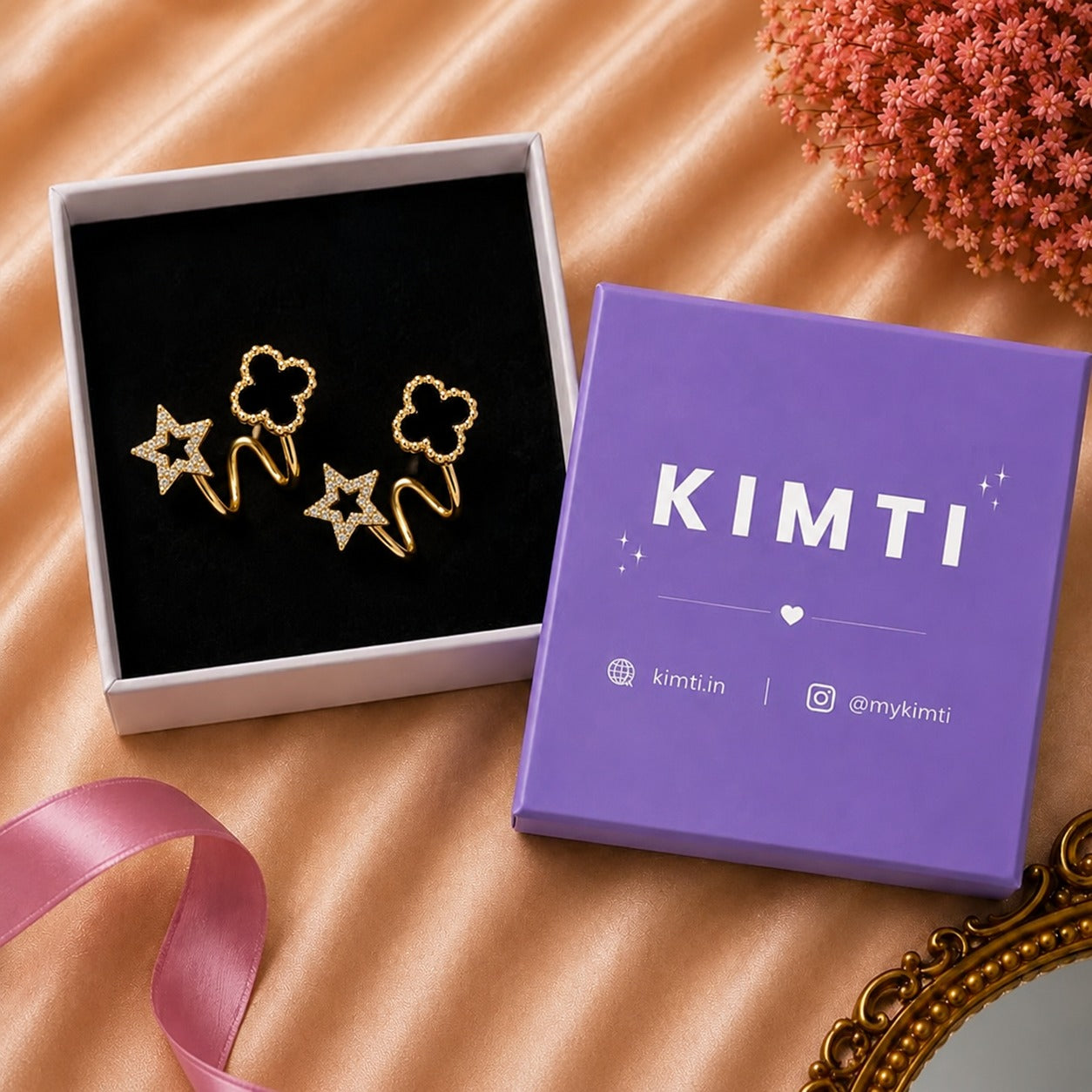 Rhinestone Four Leaf Clover Earrings