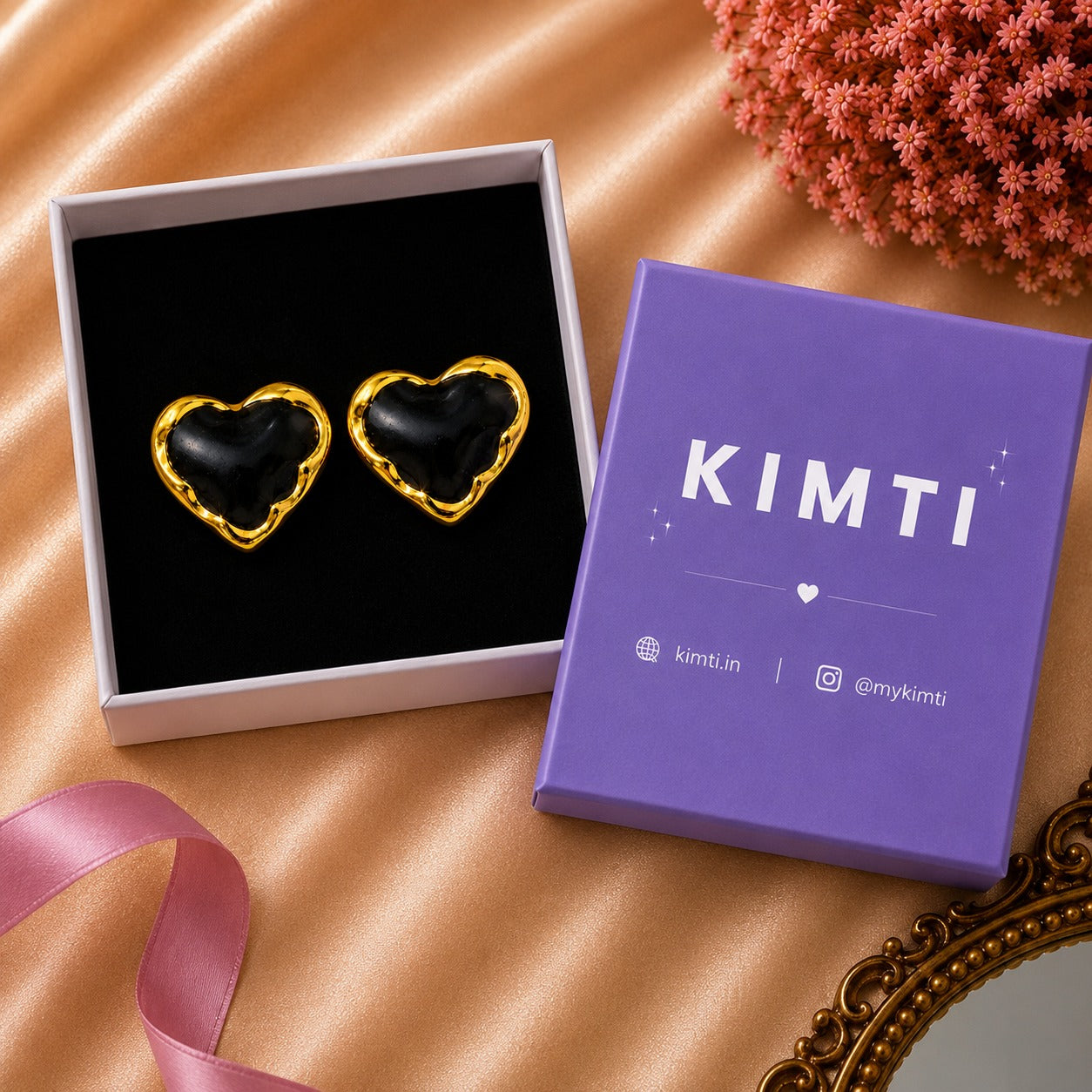 18K Gold Plated Women's Heart Earring