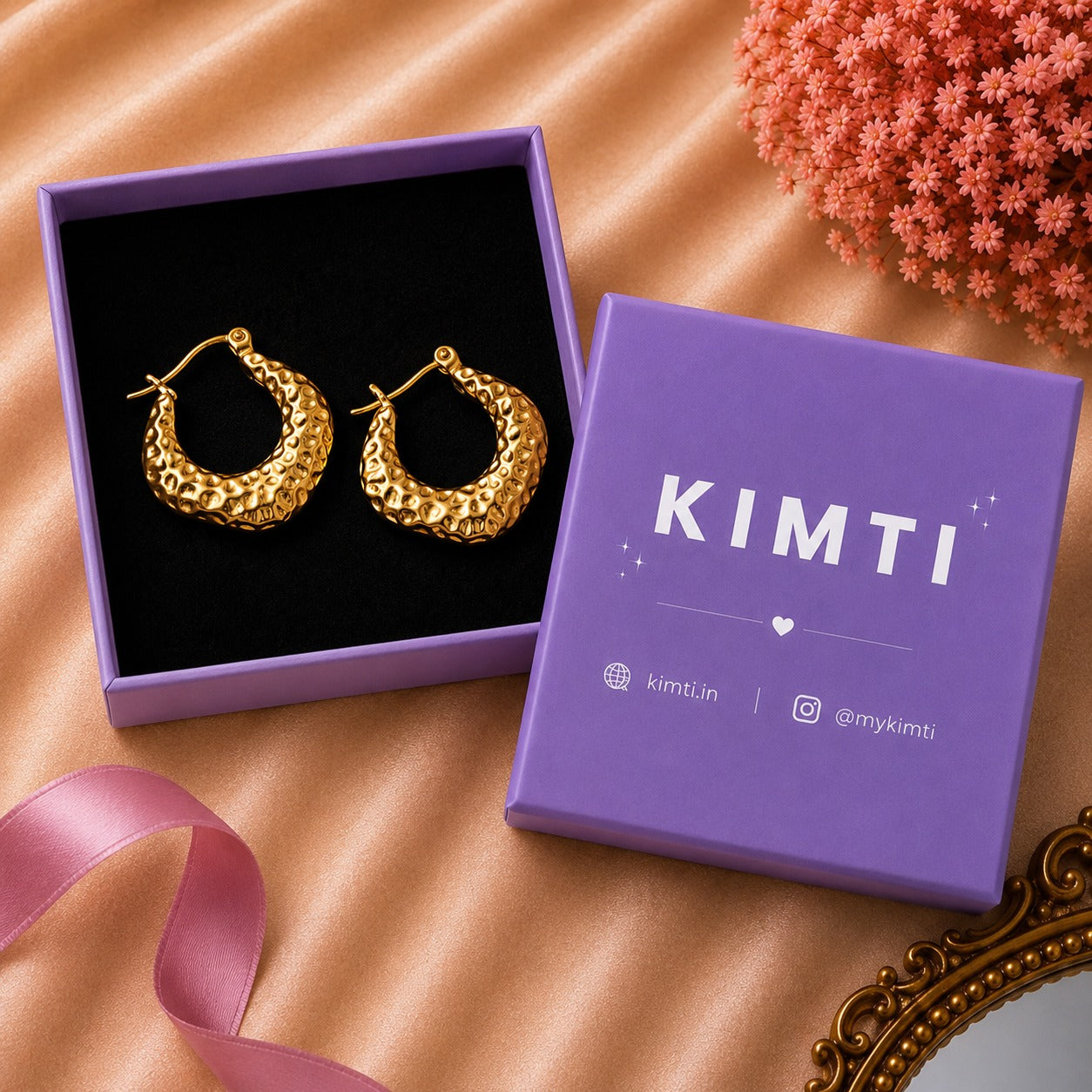18K Gold Plated Cute Hoops Anti Tarnish Earring