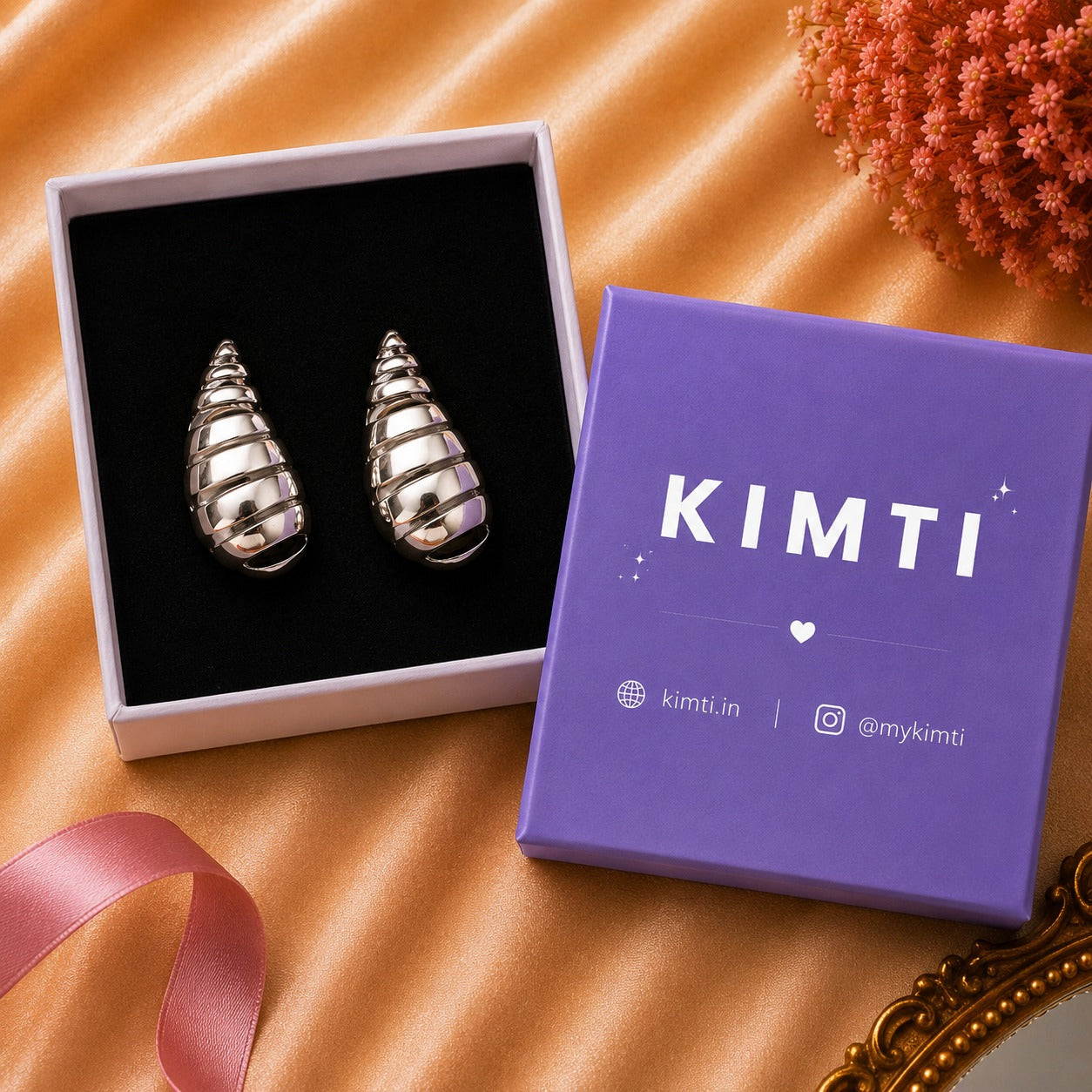 Silver Teardrop Stud Earring