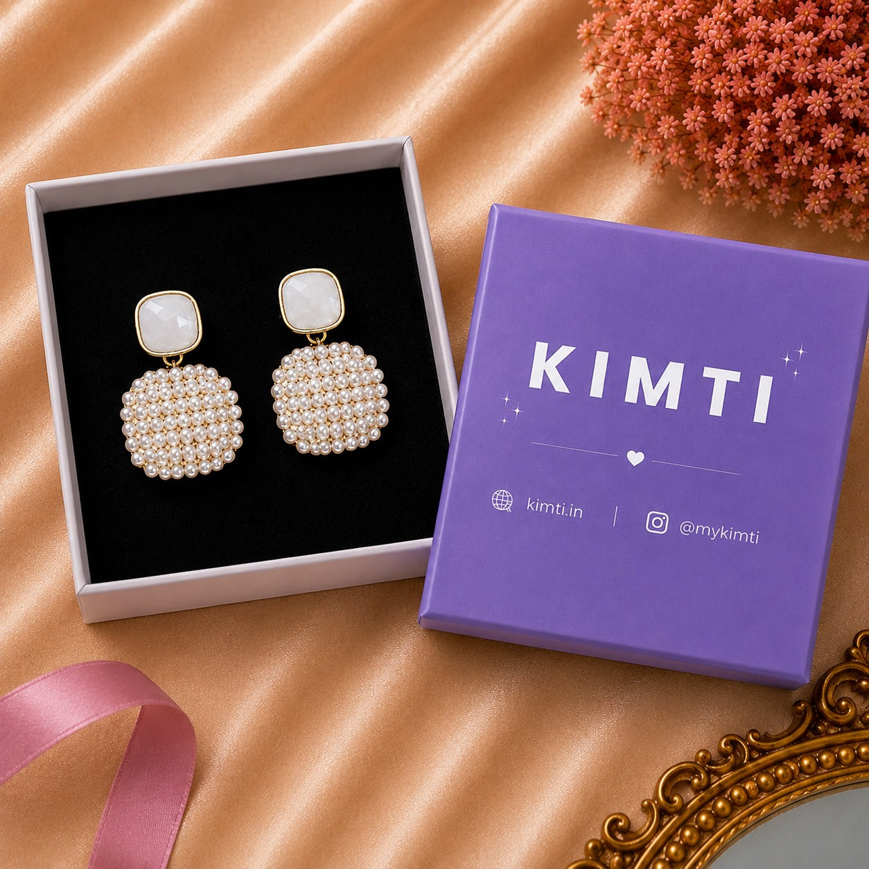 Pearl Mosaic Statement Earrings