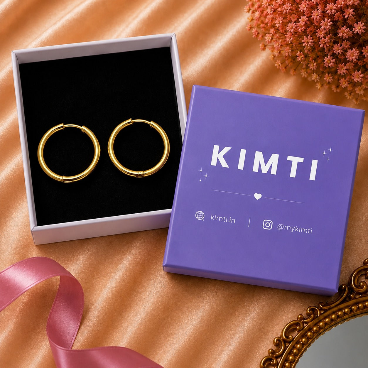 18K Gold Plated Everyday Gold Hoop Earrings