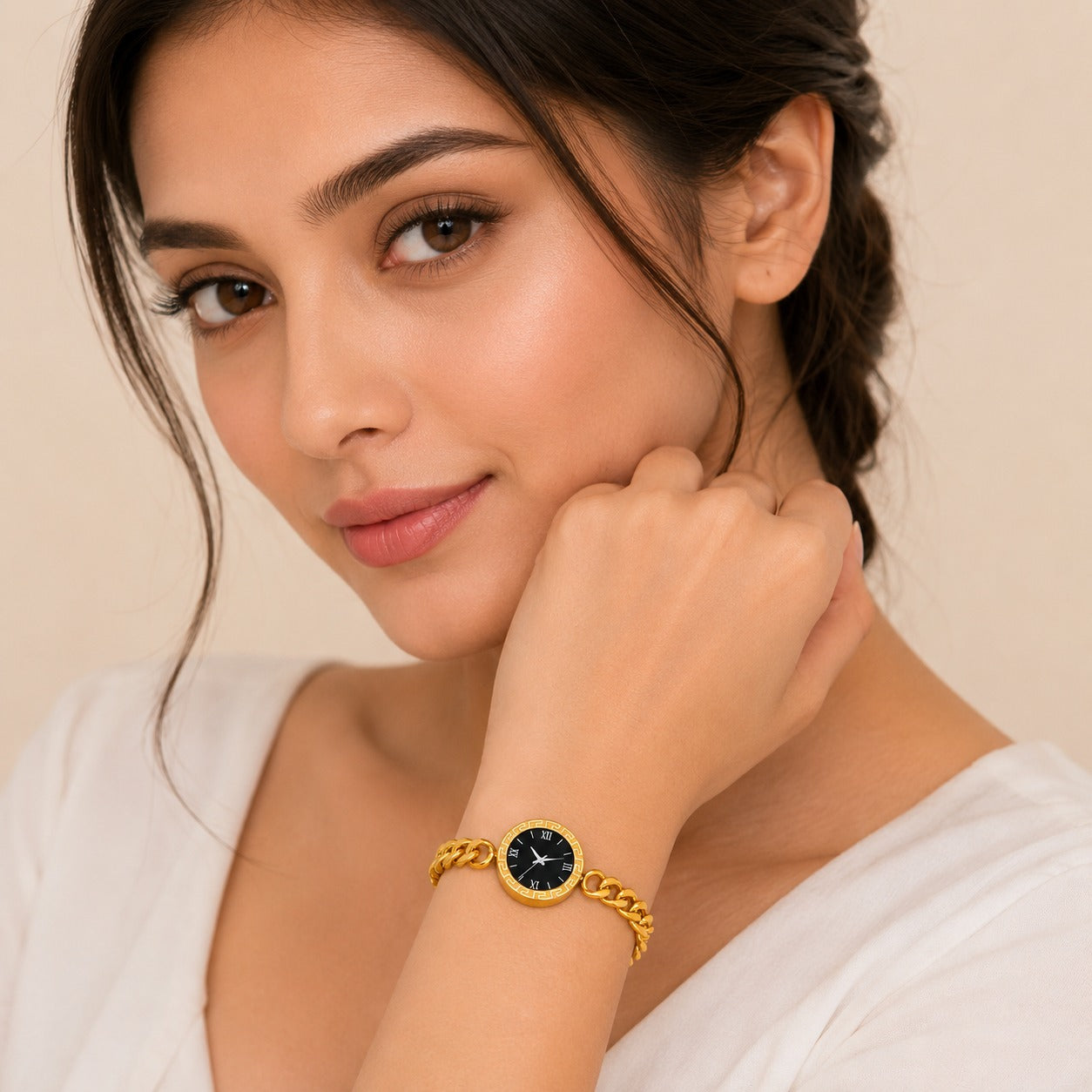 Celeste Black Dial Bracelet Watch