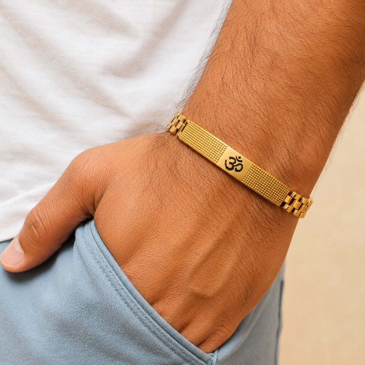 Men - Aaradhya Om Bracelet