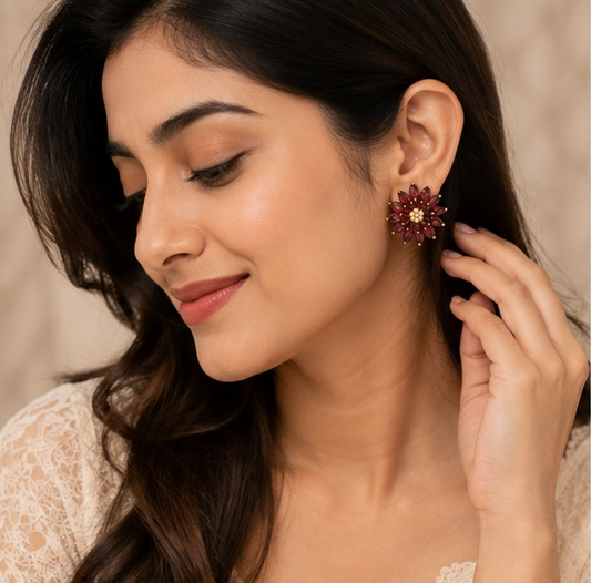 Aurora Blossom Stud Turkesh Earring