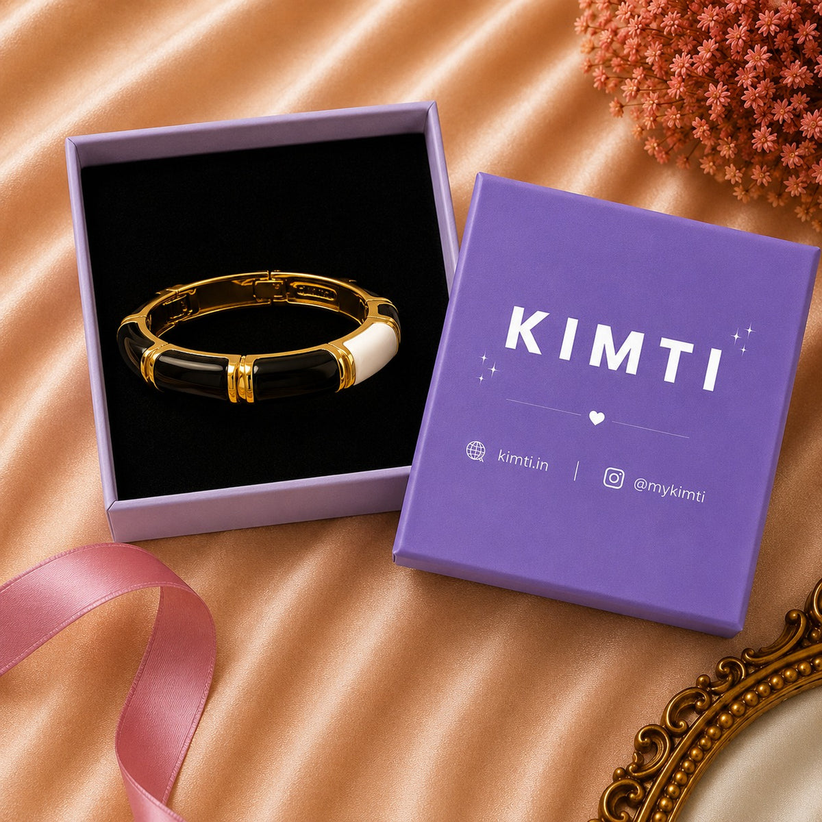 18K Gold Plated Monarch Enamel Bracelet