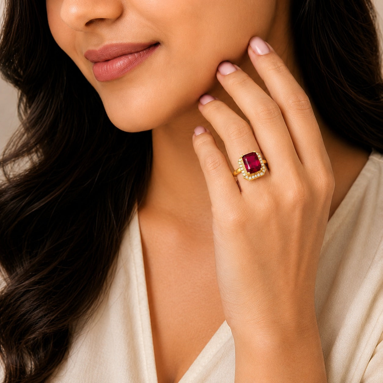 Ruby Royale Crystal Ring