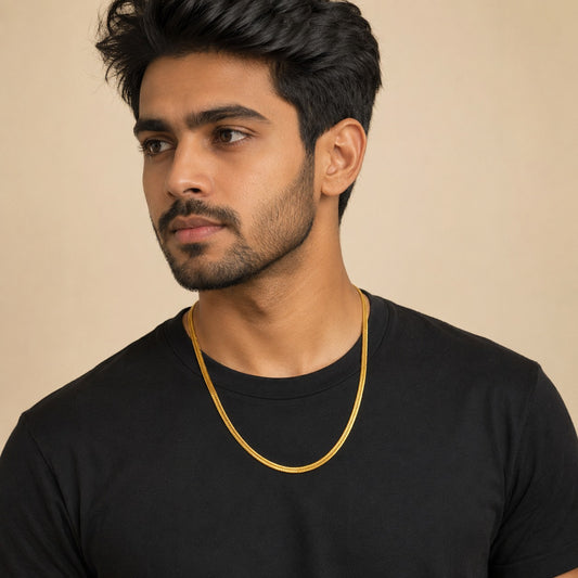 Men-18k Gold Plated Anti Tarnish Snake Chain