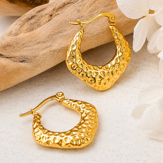 18K Gold Plated Cute Hoops Anti Tarnish Earring