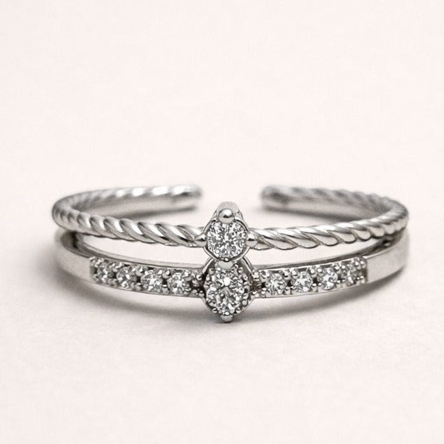 Celeste Layer Spark Ring