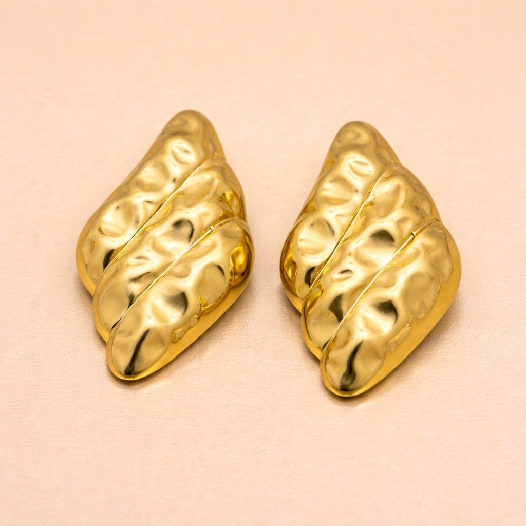18K Gold Plated Aurelia Sculpted Gold Earrings