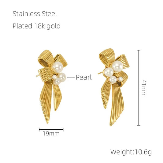 18k Gold Plated Baroque Belle Earring