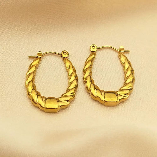 18K Gold Plated Hoop Anti Tarnish Earring