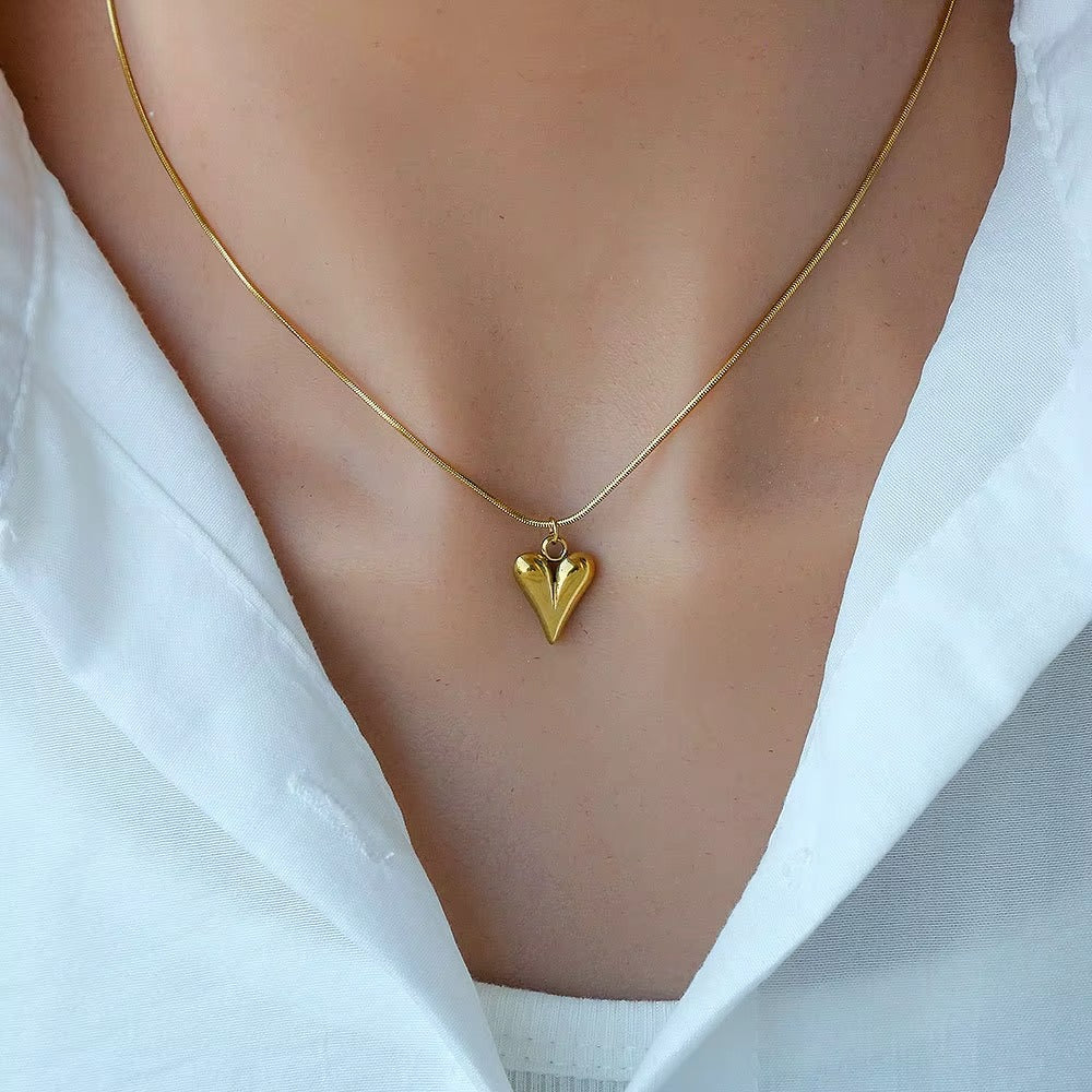 18k Gold Plated Heart-shaped Necklace