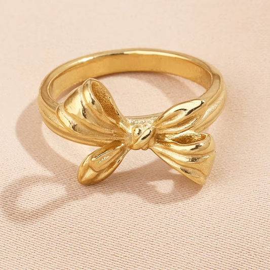 18K Gold Plated Bow Gold Plated Ring
