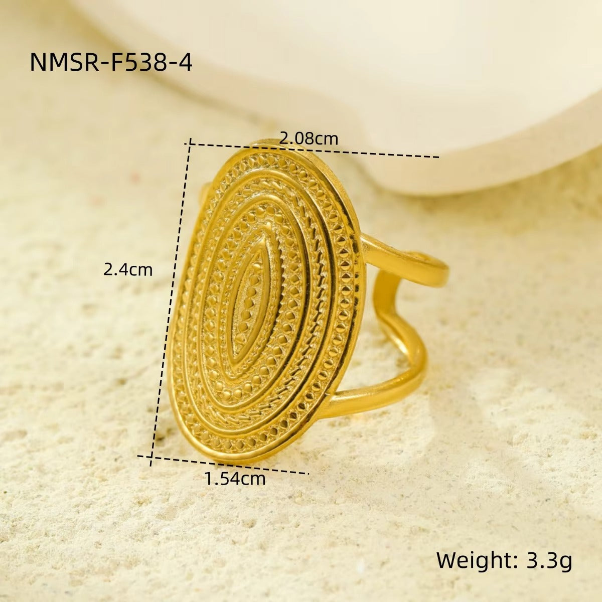 18k Gold Plated Classic Heritage Ring