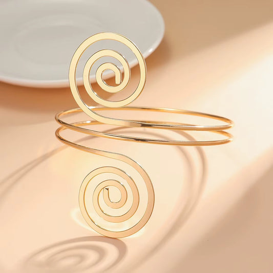 Celestial Swirl Gold Arm Cuff