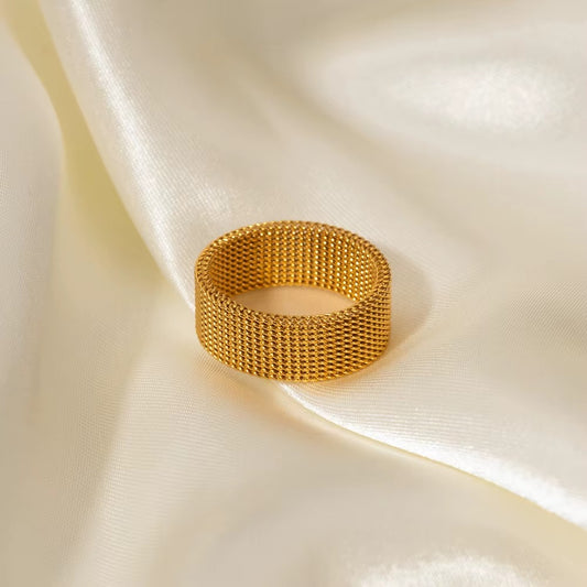 Men - Golden Mesh Ring
