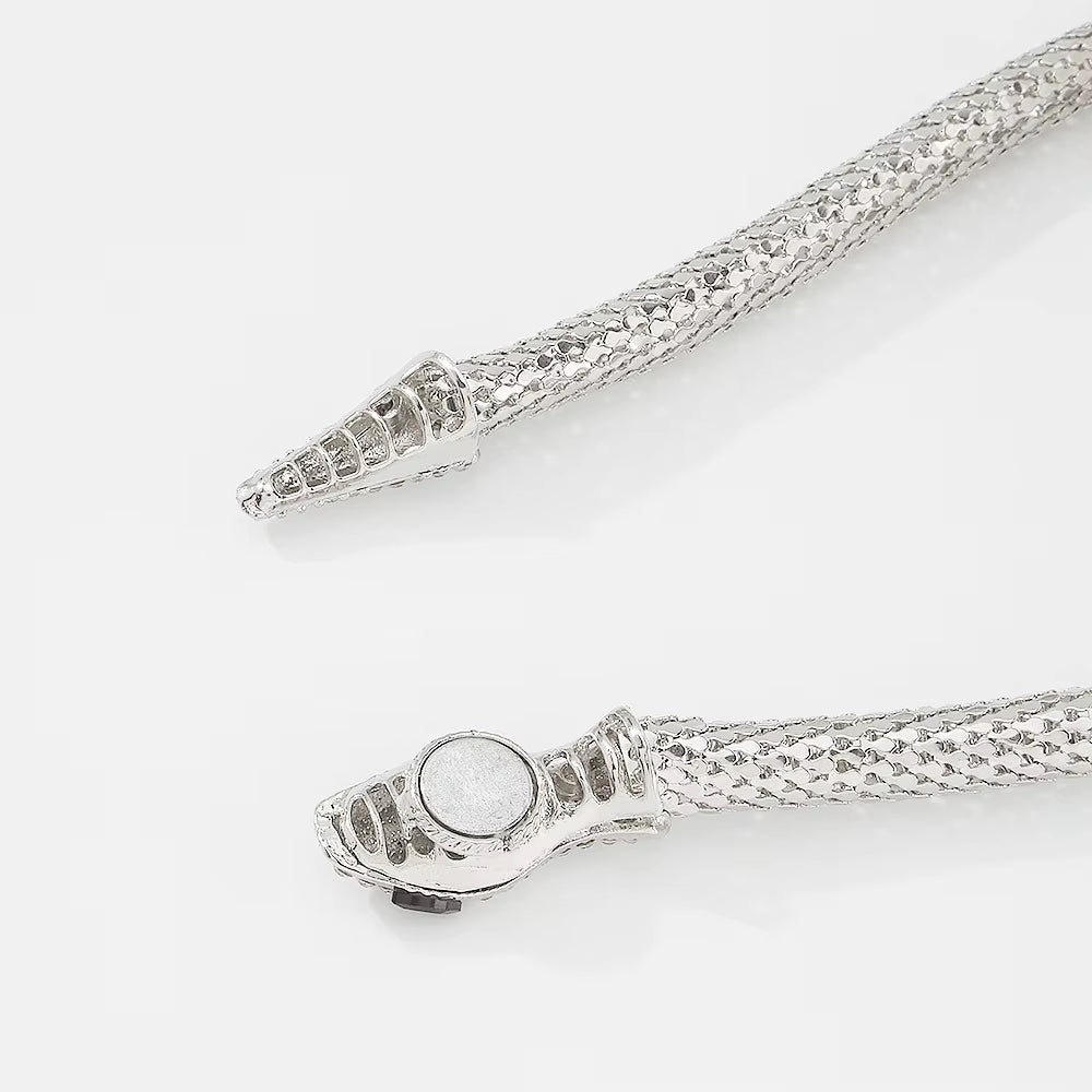 Anti Tarnish Silver Snake Choker Necklace