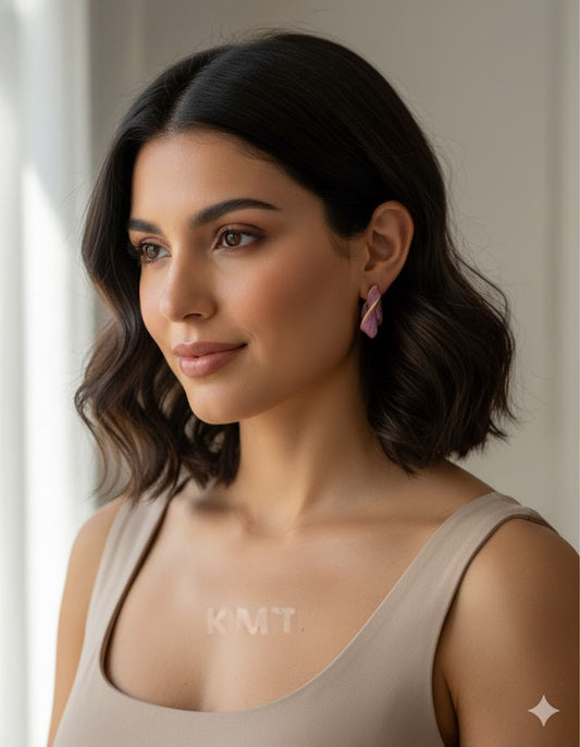 Purple Dream Hoops Earring