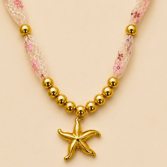 Golden Starfish Necklace