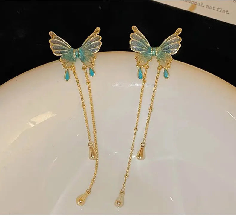 Blue Butterfly Dangler Earring