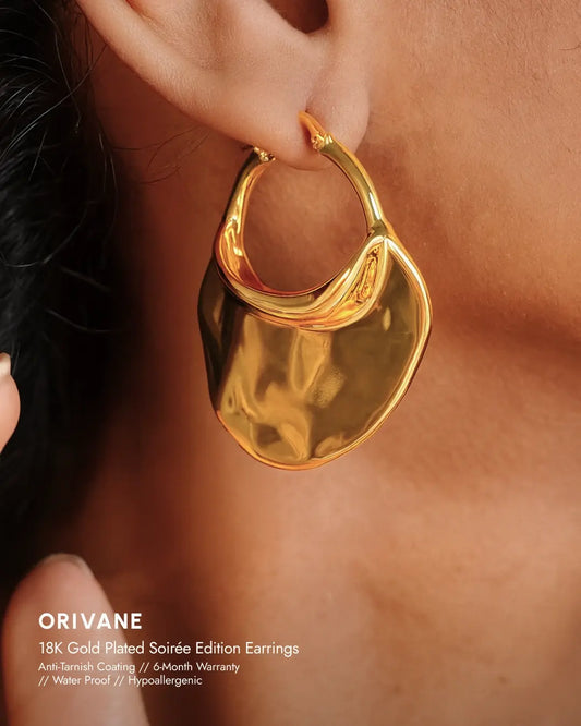 Orivane 18 K Gold Plated Soirée Earrings
