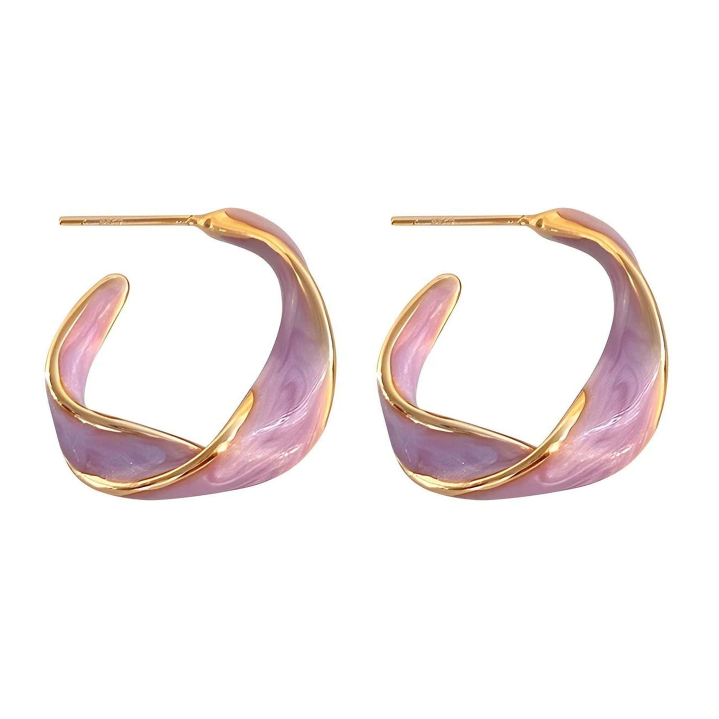 Purple Dream Hoops Earring