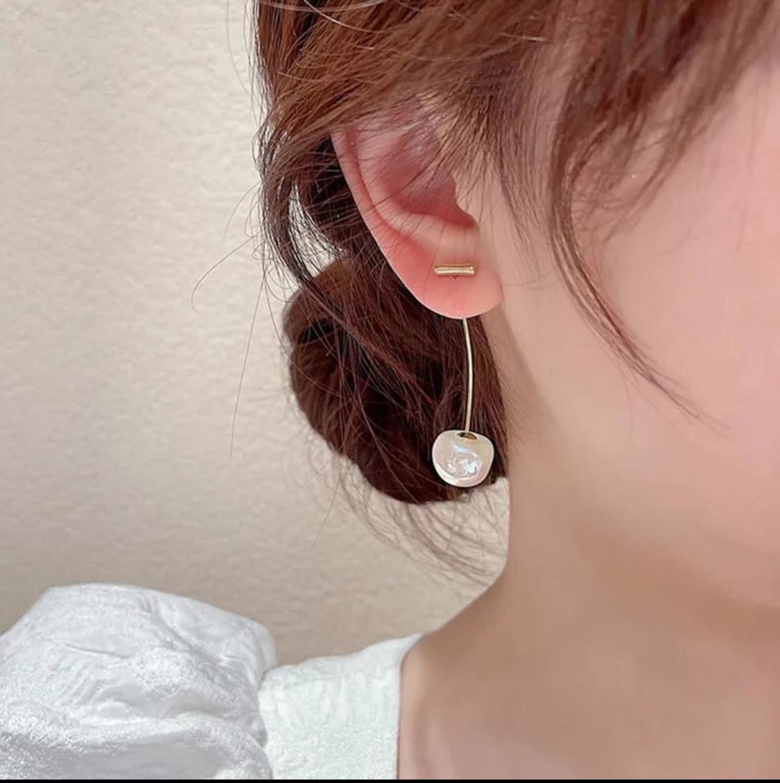 50 Shades of Grey White Earring