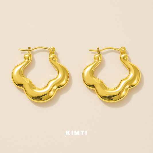 18k Gold Plated Tarnish Korean Anti Tarnish Hoop Earring