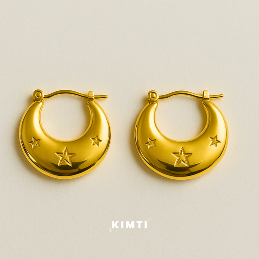 18k Gold Plated Cynyhla Hoop Earrings