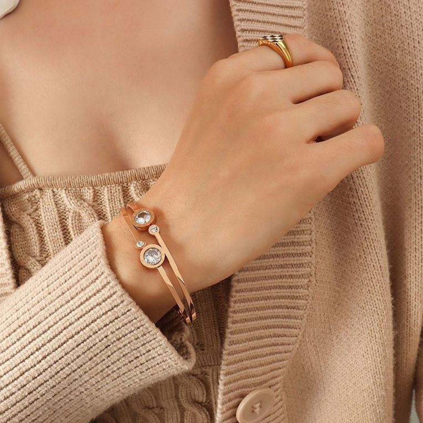 18K Gold Plated Aurelia Moonstone Bracelet