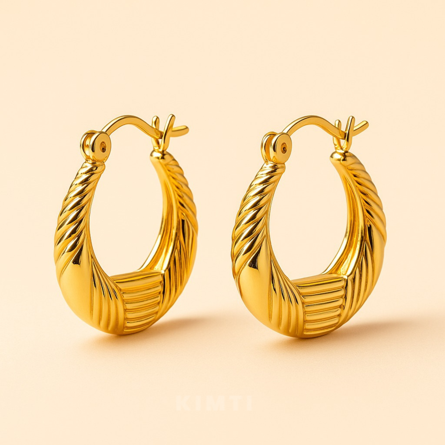 18K Gold Plated Circle Harmony Studs