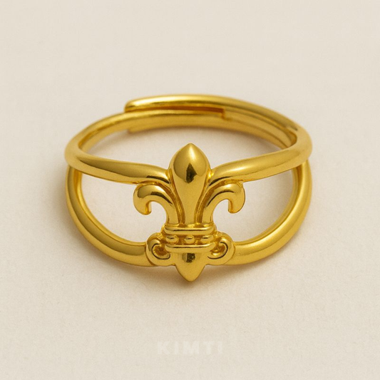 18K Gold Plated Heritage Style Gold Ring