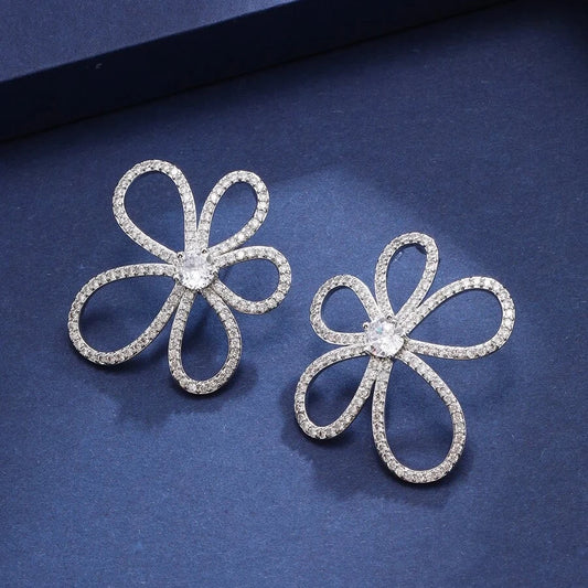 Silver Flower Earring