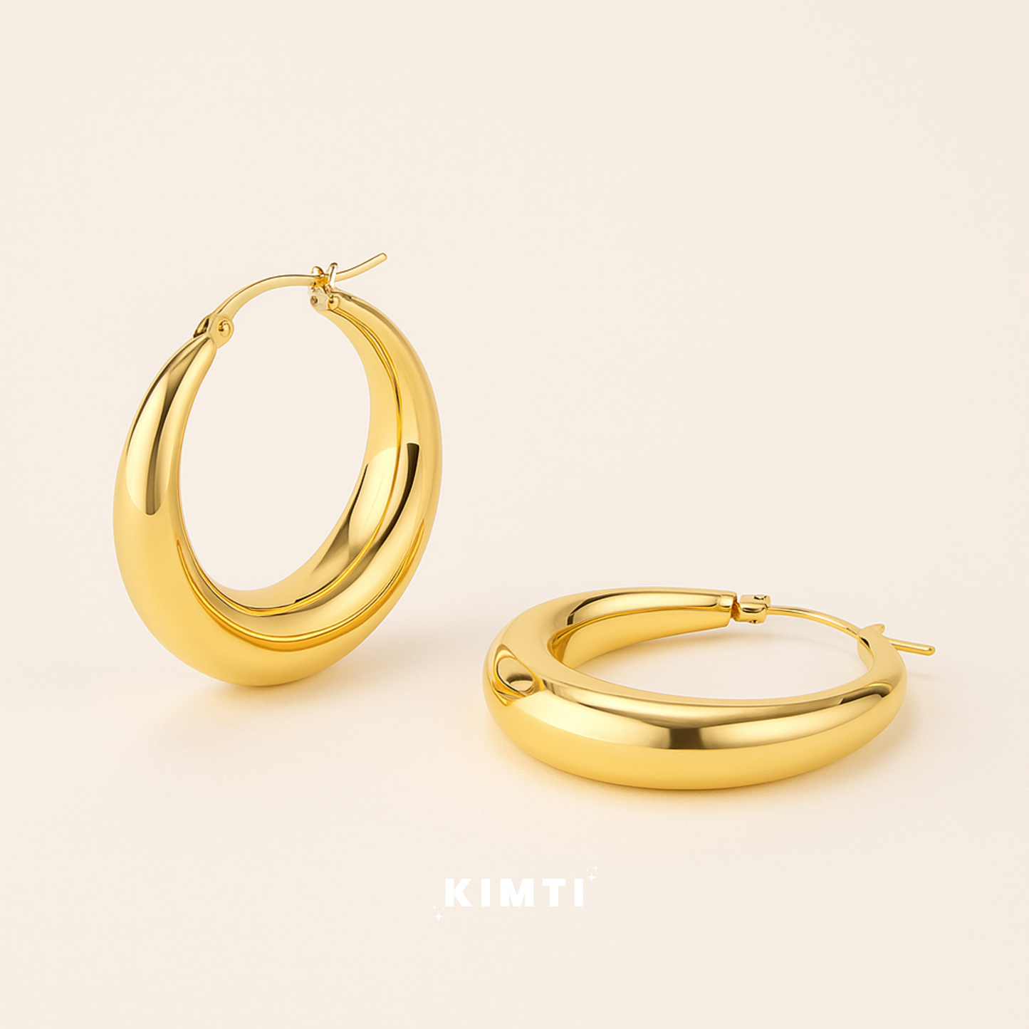 18k Gold Plated Gigi Hoop Anti Tarnish Earring